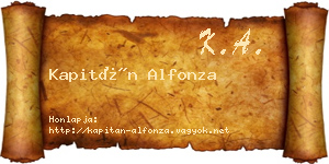 Kapitán Alfonza névjegykártya